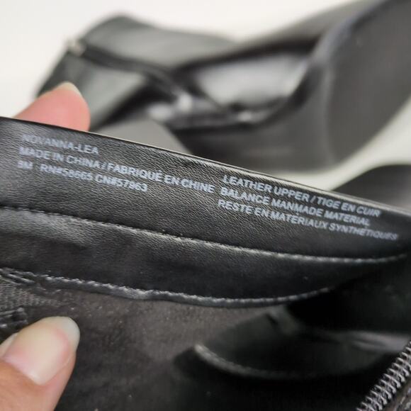 NORDSTROM Vanna Heeled Ankle Bootie Black Leather Side Zip Square Toe Women's 8 - Picture 8 of 8